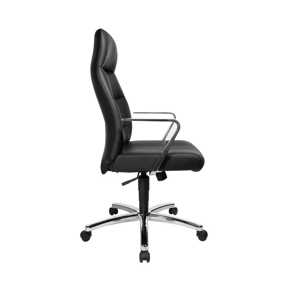 Image of Hochwertiger Chefsessel Der Bürodrehstuhl Chefsessel Topstar® Chairman überzeugt durch sein schlichtes, elegantes Design und durch seinen Komfort. Der Stuhl verfügt über eine ergonomisch gepolsterte Rückenlehne mit Steppnähten sowie einem gepolsterten Sit