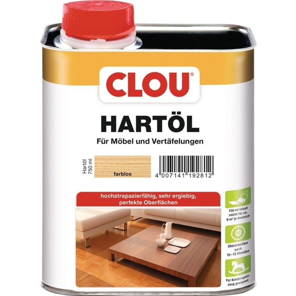 Image of  Gebinde: DoseCLOU Hartöl farblos 750 ml Dose CLOU Hartöl farblos 750 ml Dose