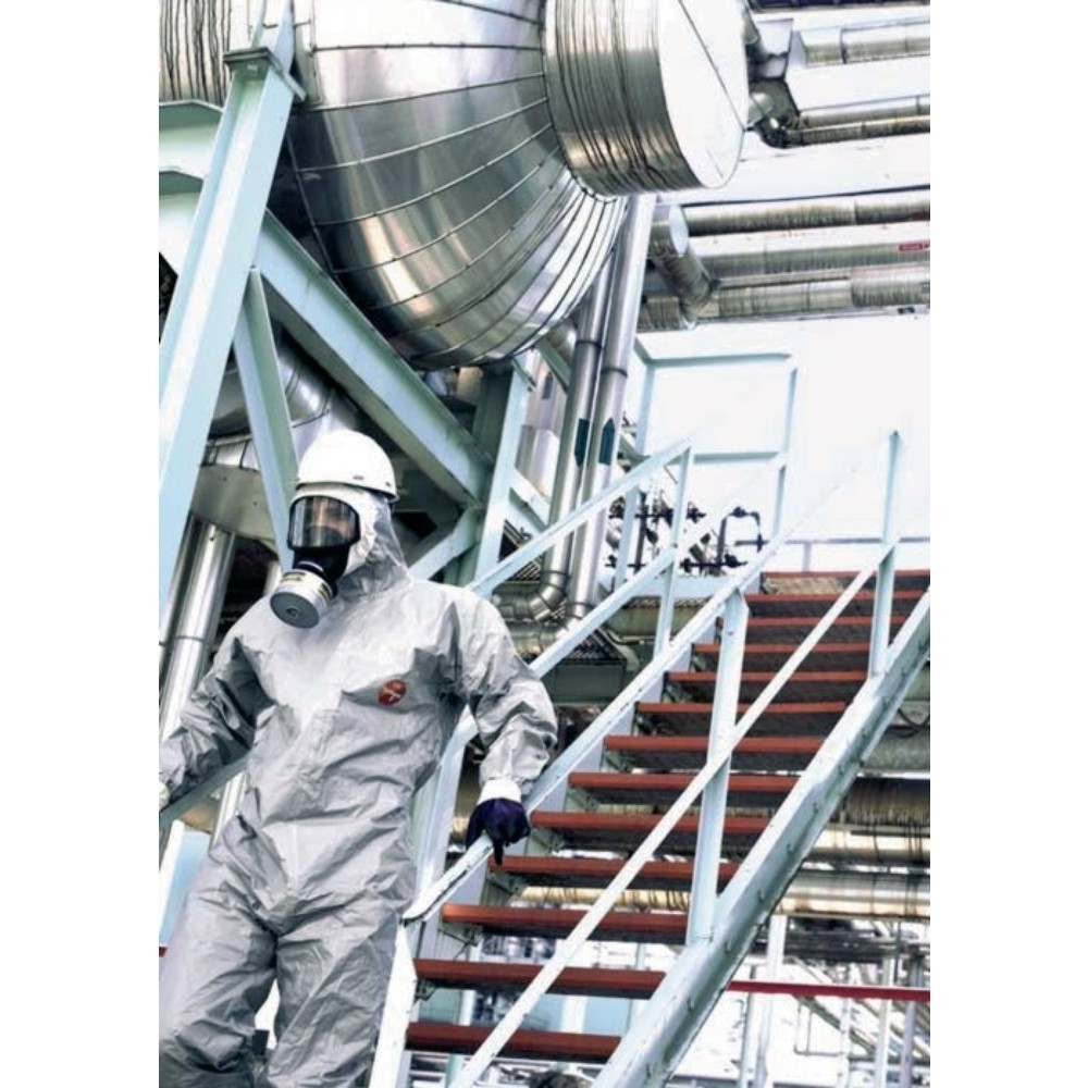 Image of  und andere EinsatzgebieteDUPONT Schutzoverall Tychem® 6000 F, grau, Grösse L, PSA-Kategorie III DUPONT Schutzoverall Tychem® 6000 F, grau, Grösse L, PSA-Kategorie III