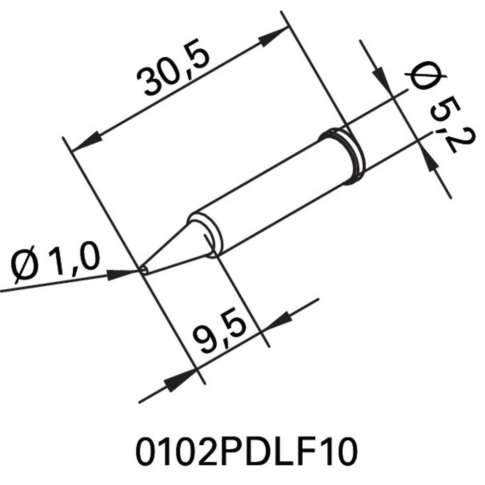 Image of  W.-Bez.: 0102 PDLF10/SBERSA Lötspitze Serie 102, Breite 1 mm, bleistiftspitz, 0102 PDLF10/SB ERSA Lötspitze Serie 102, Breite 1 mm, bleistiftspitz, 0102 PDLF10/SB