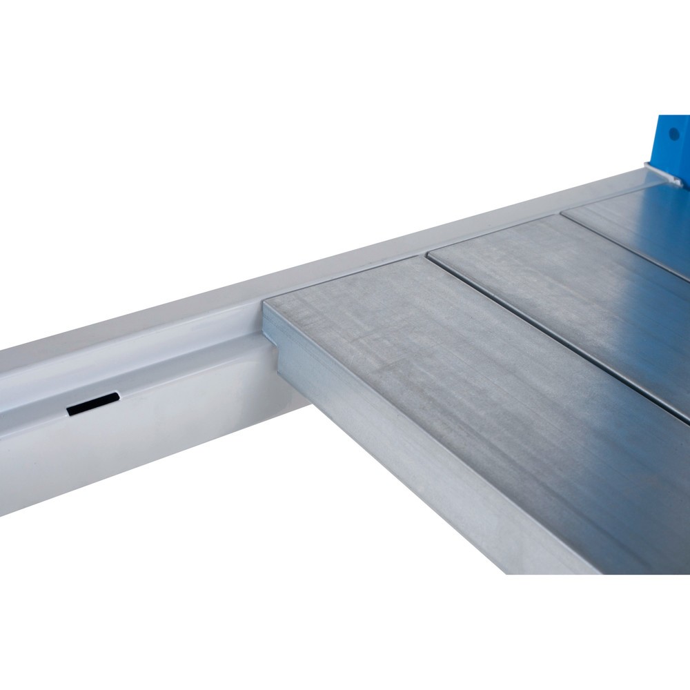 Image of  Schnelle MontageFachboden für Weitspannregal, mit Stahlpaneelen, himmelblau/lichtgrau, BxT 1.800 x 600 mm Fachboden für Weitspannregal, mit Stahlpaneelen, himmelblau/lichtgrau, BxT 1.800 x 600 mm