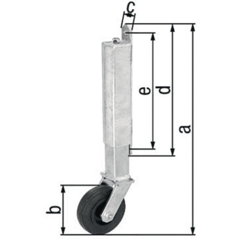 Image of  Mass a: 400mmGAH Torlaufrolle, Tore bis 70 kg, Stahl verzinkt, 400 mm GAH Torlaufrolle, Tore bis 70 kg, Stahl verzinkt, 400 mm