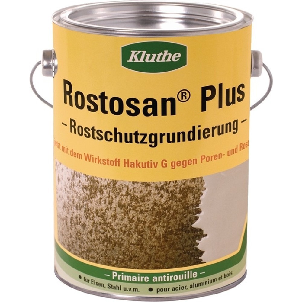 Image of  1 Liter reicht für ca. 15 m²KLUTHE Rostprimer Rostosan® Plus rotbraun 2500 ml Dose KLUTHE Rostprimer Rostosan® Plus rotbraun 2500 ml Dose