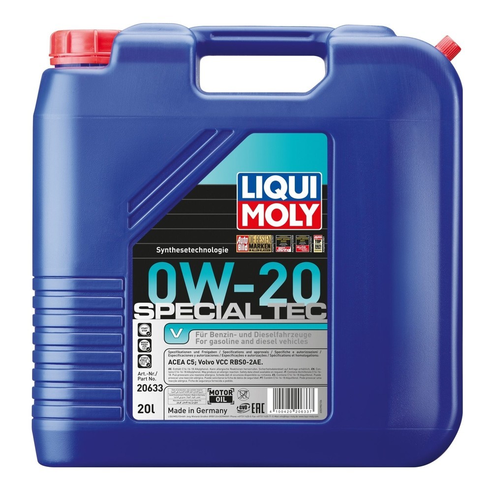 Image of  Turbo- und Kat-getestetLIQUI MOLY Special Tec V 0W-20 20 l LIQUI MOLY Special Tec V 0W-20 20 l