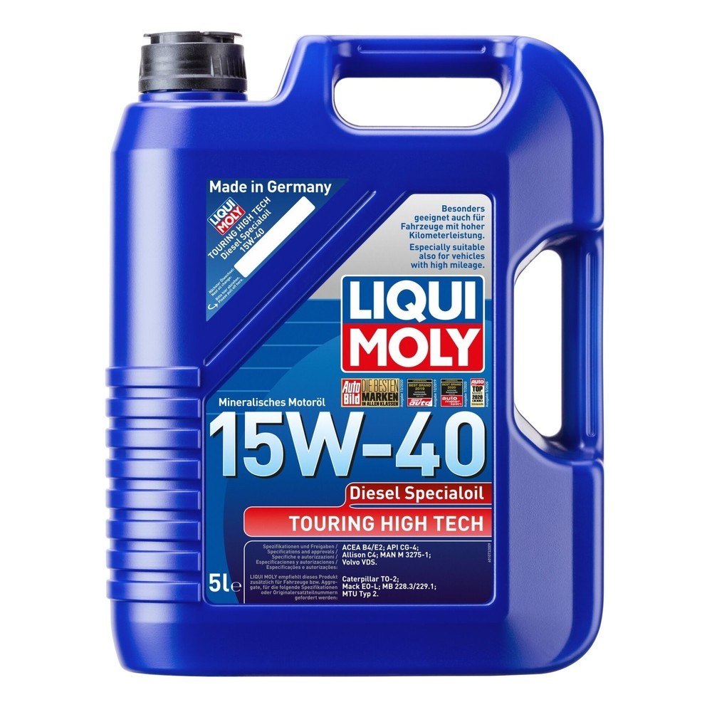 Image of  sehr gute DispergiereigenschaftenLIQUI MOLY Touring High Tech Diesel-Specialoil 15W-40 5 l LIQUI MOLY Touring High Tech Diesel-Specialoil 15W-40 5 l