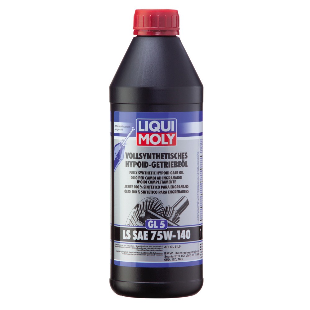 Image of  exzellente AlterungsbeständigkeitLIQUI MOLY Vollsynthetisches Hypoid-Getriebeöl (GL5) LS SAE 75W-140 1 l LIQUI MOLY Vollsynthetisches Hypoid-Getriebeöl (GL5) LS SAE 75W-140 1 l