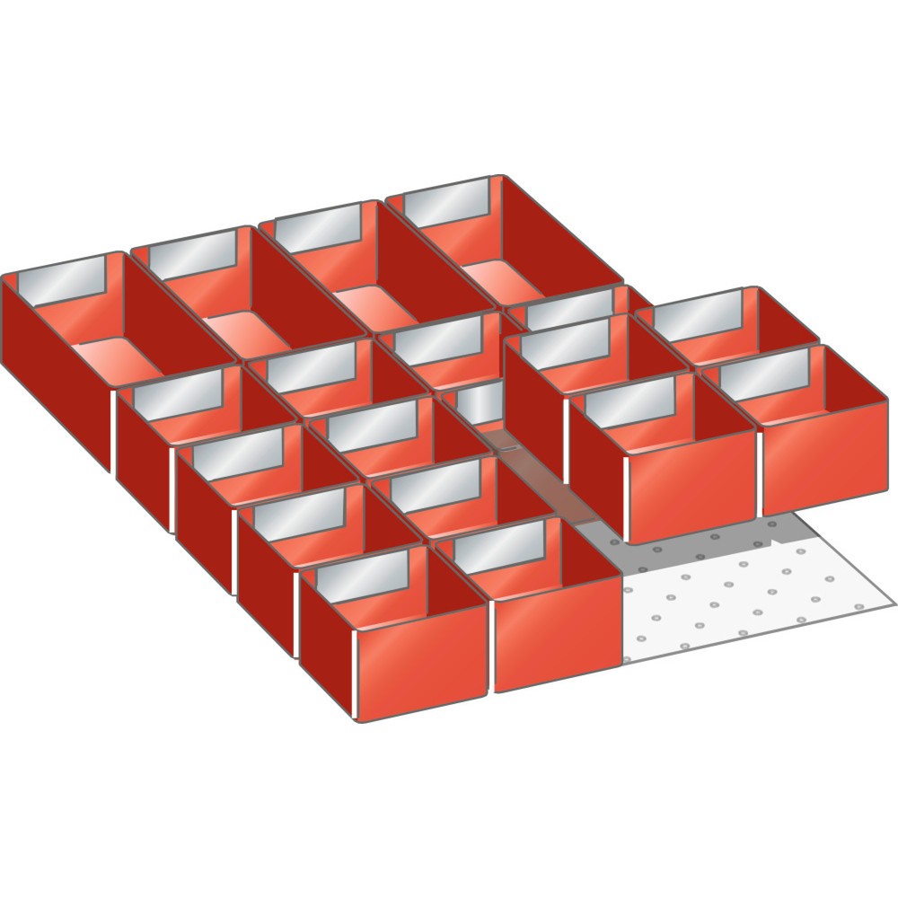 Image of LISTA Set Einsatzkästen 18x27E, (BxTxFH) 306x459x50mm, 20-teilig