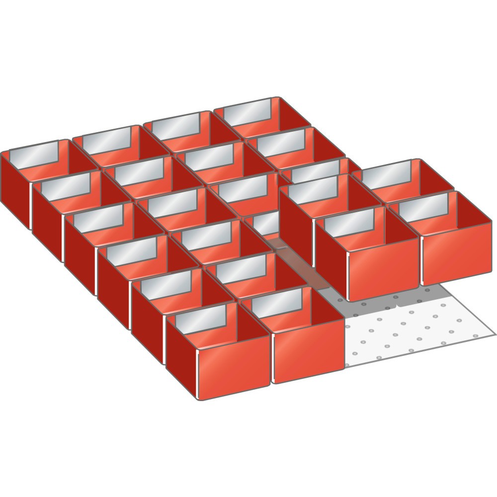 Image of LISTA Set Einsatzkästen 18x27E, (BxTxFH) 306x459x50mm, 24-teilig