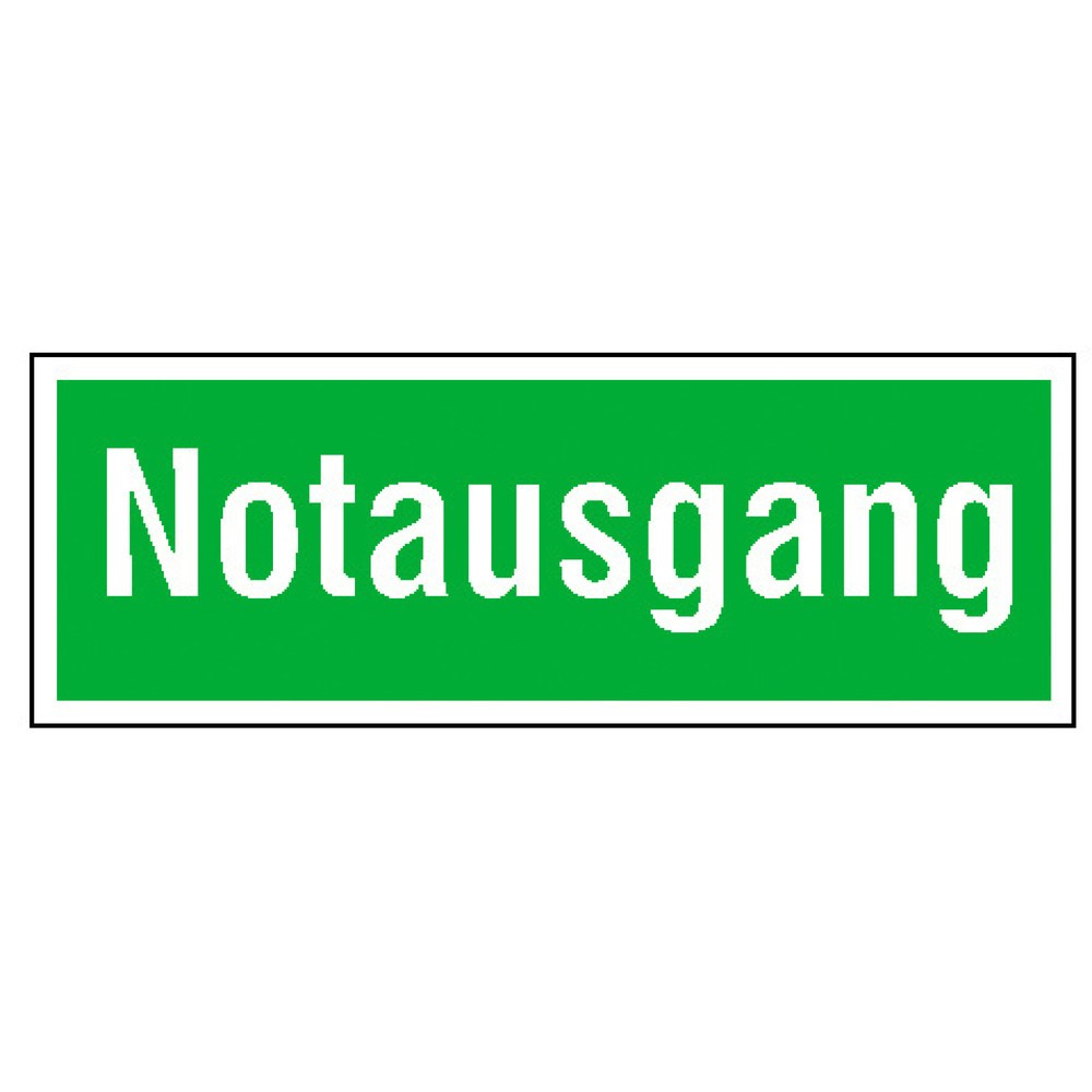 Image of "Notausgang", HxB 105 x 300 mm, Alu HI