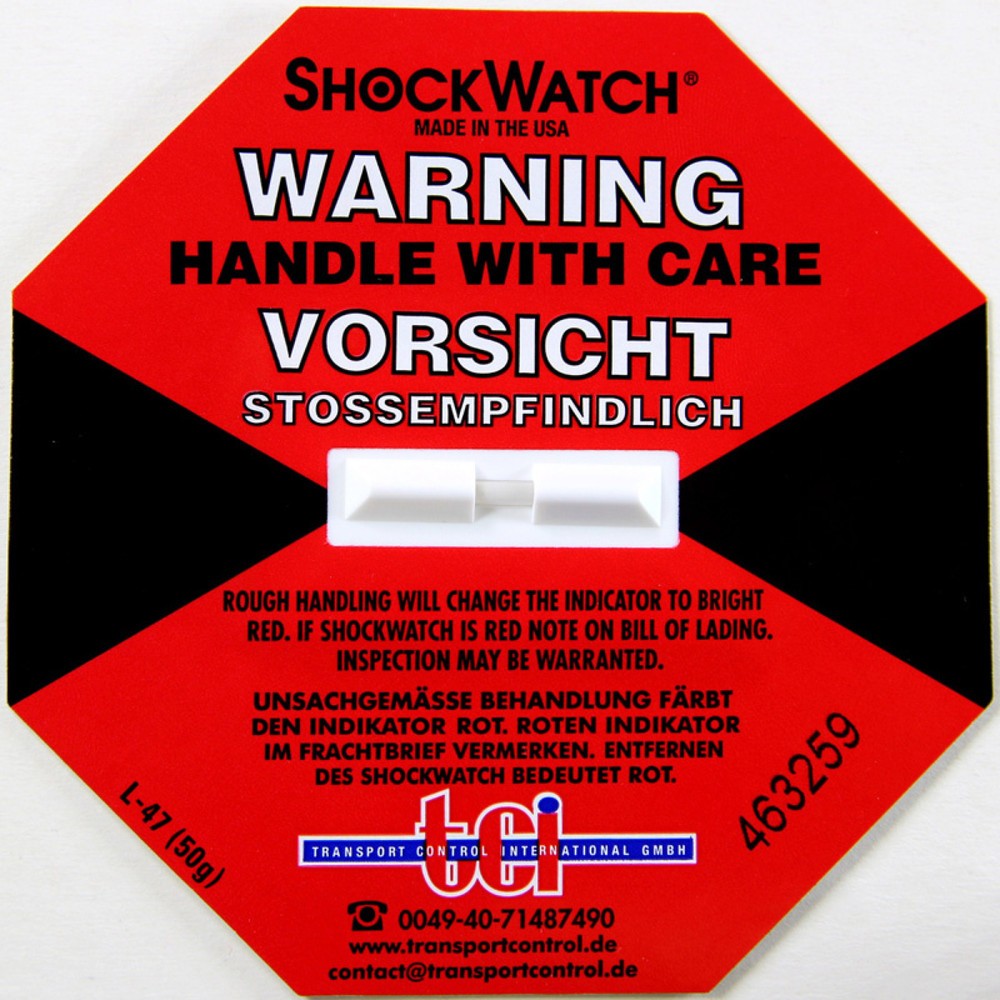 Image of  Warnetiketten für Schockindikatoren sind im Lieferumfang enthaltenShockindikator Shockwatch rot Shockindikator Shockwatch rot