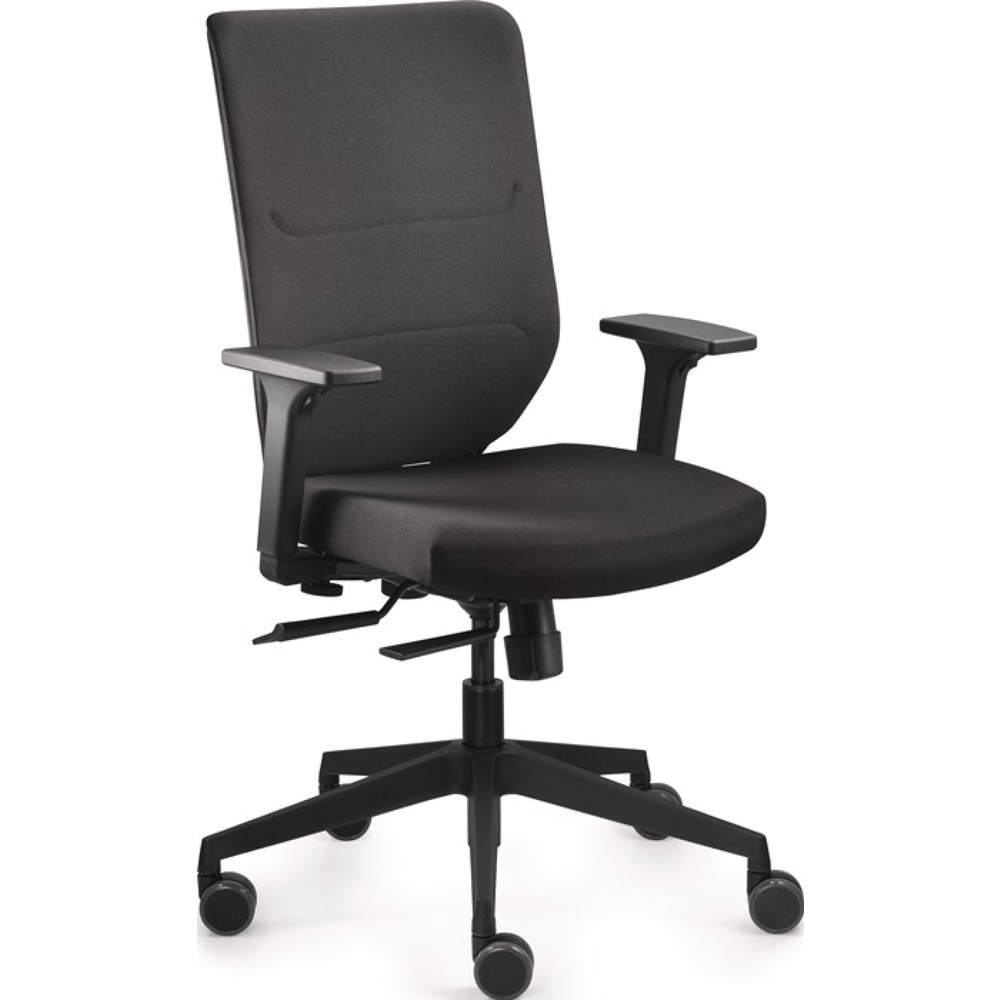 Image of  Lieferung erfolgt zerlegtTREND OFFICE Bürodrehstuhl Comfort, schwarz 410-520 mm, Armlehnen, breiten- und höhenverstellbar, mit Synchrontechnik TREND OFFICE Bürodrehstuhl Comfort, schwarz 410-520 mm, Armlehnen, breiten- und höhenverstellbar, mit Synchront