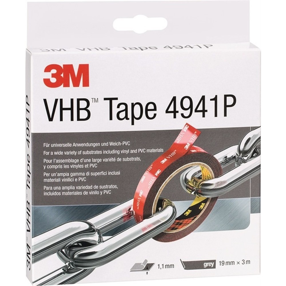 3M Montageband VHB Tape 4941P grau L B.19mm Rl.3M