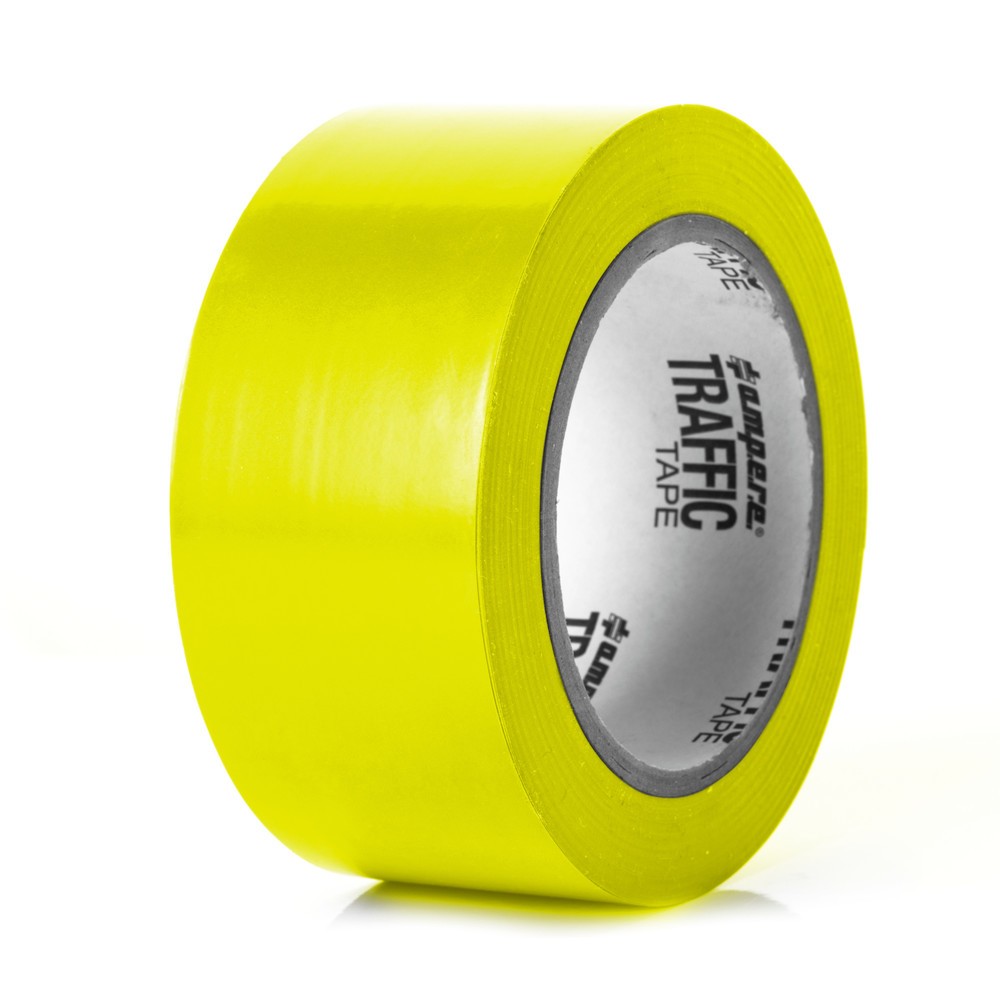 Produktabbildung Nr. 1: A.M.P.E.R.E. Bodenmarkierungsband Traffic Tape Standard, Breite 50 mm, Stärke 0,15 mm, Länge 33 m, gelb