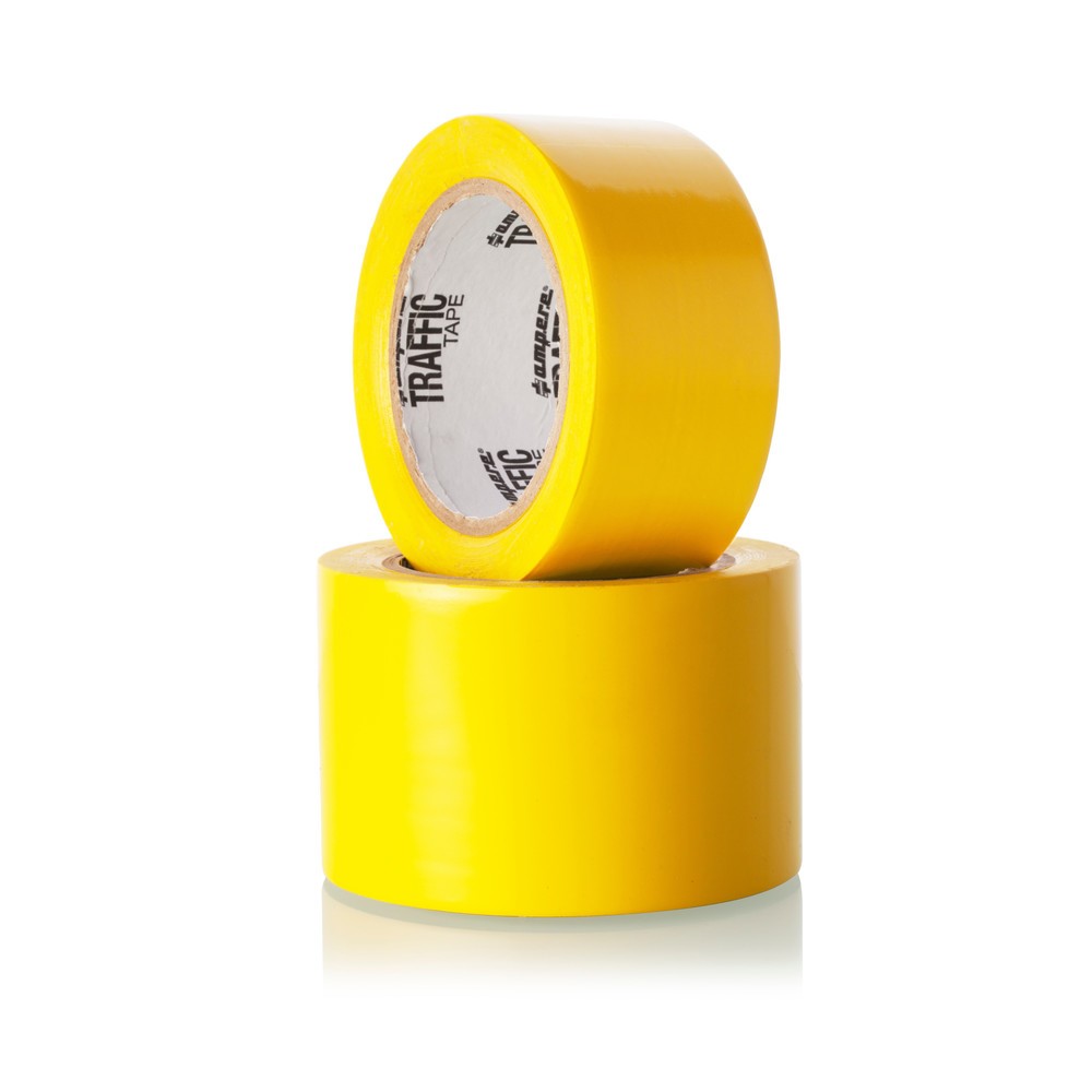 Produktabbildung Nr. 2: A.M.P.E.R.E. Bodenmarkierungsband Traffic Tape Standard, Breite 50 mm, Stärke 0,15 mm, Länge 33 m, gelb