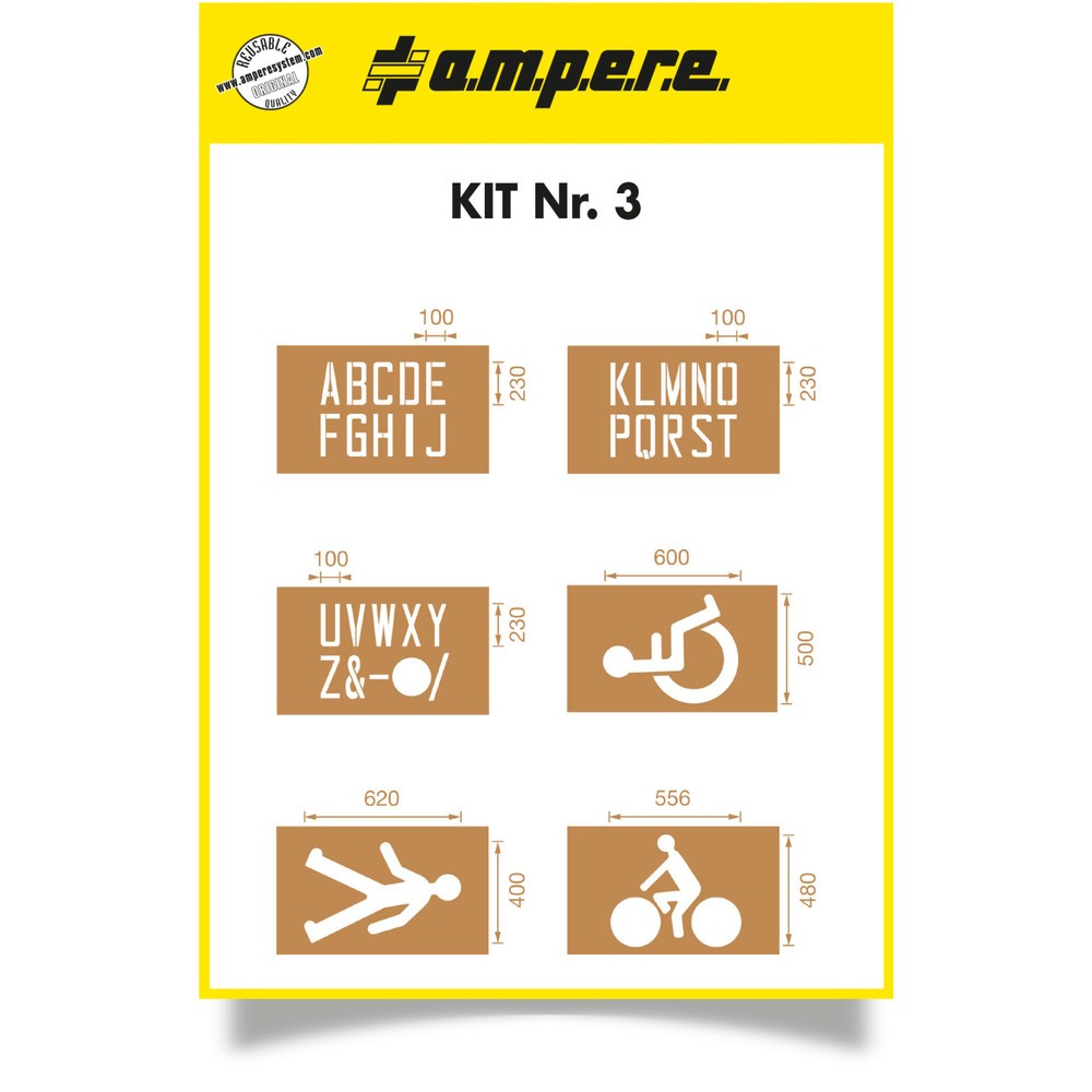 A.M.P.E.R.E. Kit de gabarits 3 à 6 gabarits