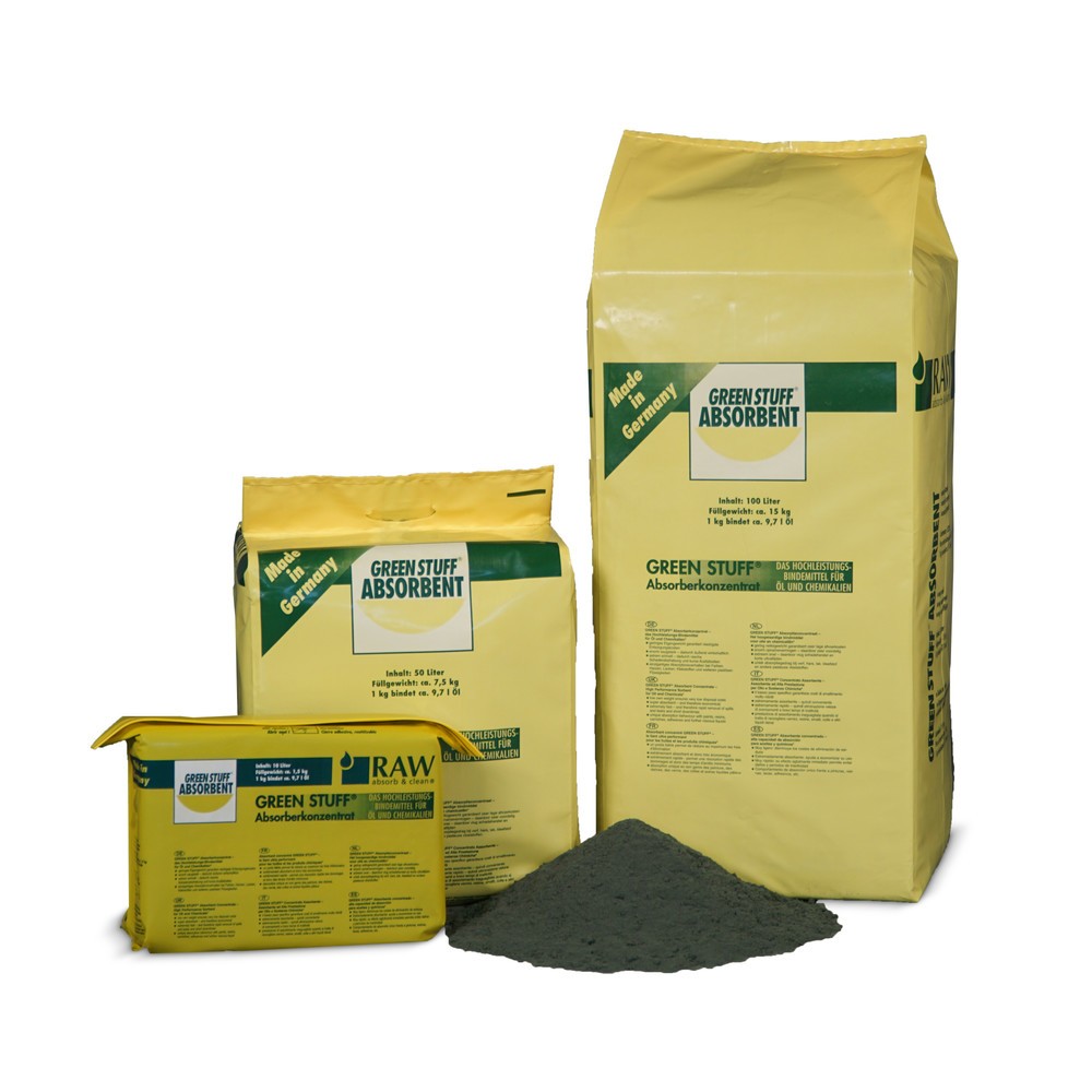 Absorbants pour huiles et produits chimiques Green Stuff®, concentré absorbant, 100 litres