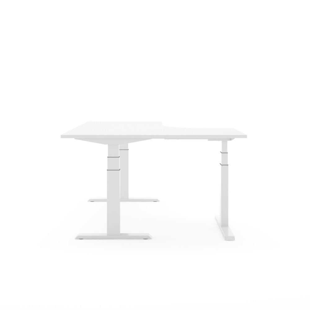 Produktabbildung Nr. 2: Actiforce Bâti de table d’angle Steelforce, réglable en hauteur électriquement, Pro 671 SLS 90°, blanc