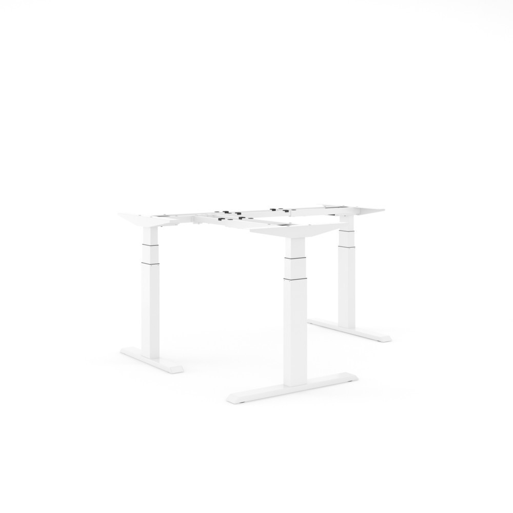 Produktabbildung Nr. 1: Actiforce Bâti de table d’angle Steelforce, réglable en hauteur électriquement, Pro 671 SLS 90°, blanc