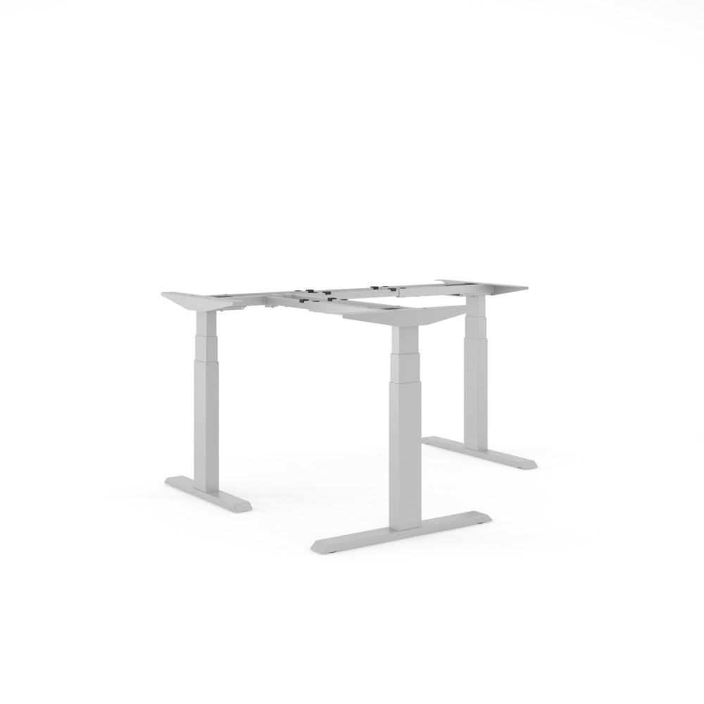 Actiforce Bâti de table d’angle Steelforce, réglable en hauteur électriquement, Pro 671 SLS 90°, argent