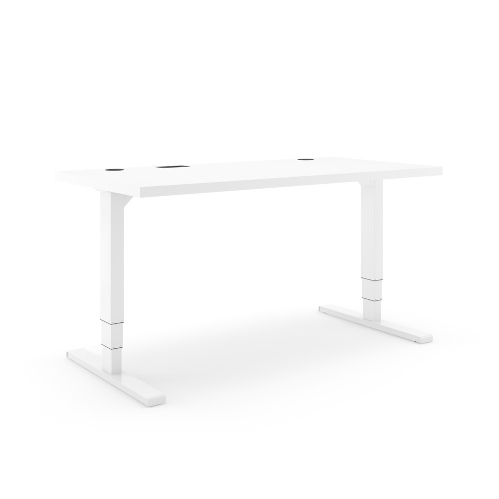 Actiforce Bureau Elements Solid 1600, réglable en hauteur électriquement, blanc / blanc