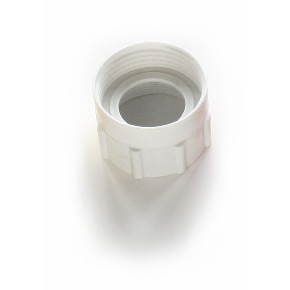 Adaptateur de filetage en PE, blanc, filetage femelle 2" BSP et filetage femelle ASTM Ø 63 mm