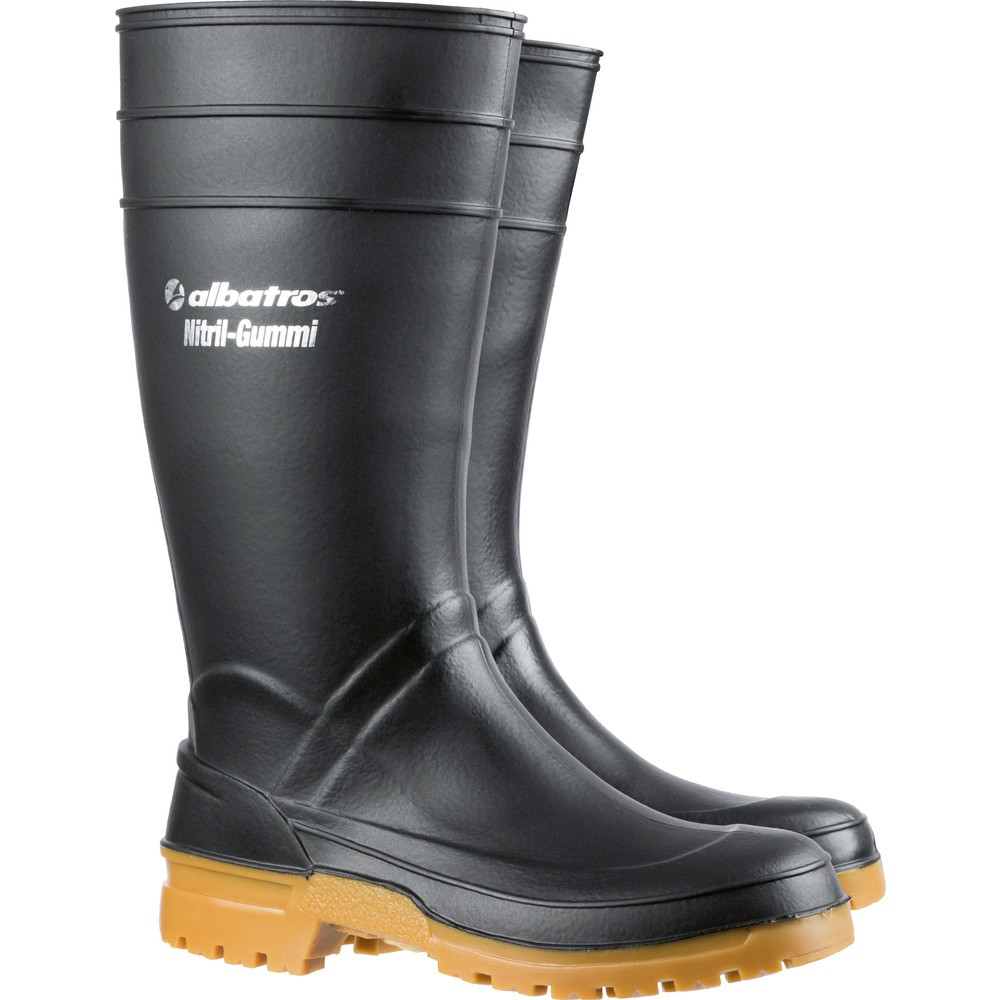 albatros GUARDIAN HIGH BLACK Nitrilgummistiefel Größe 43, schwarz