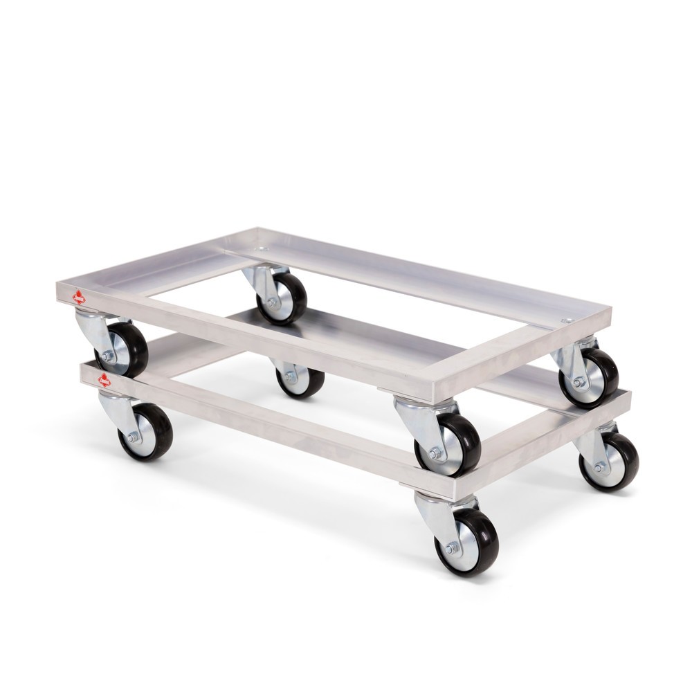 Ameise® Rouleur de transport en aluminium Dolly, jeu de 2, capacité de charge 150 kg