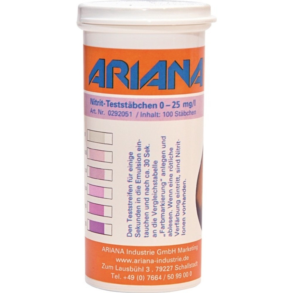 ARIANA Bandelettes de mesure TRGS 611, 0-25 mg / l, teneur en nitrite, boîte, 100 pcs.