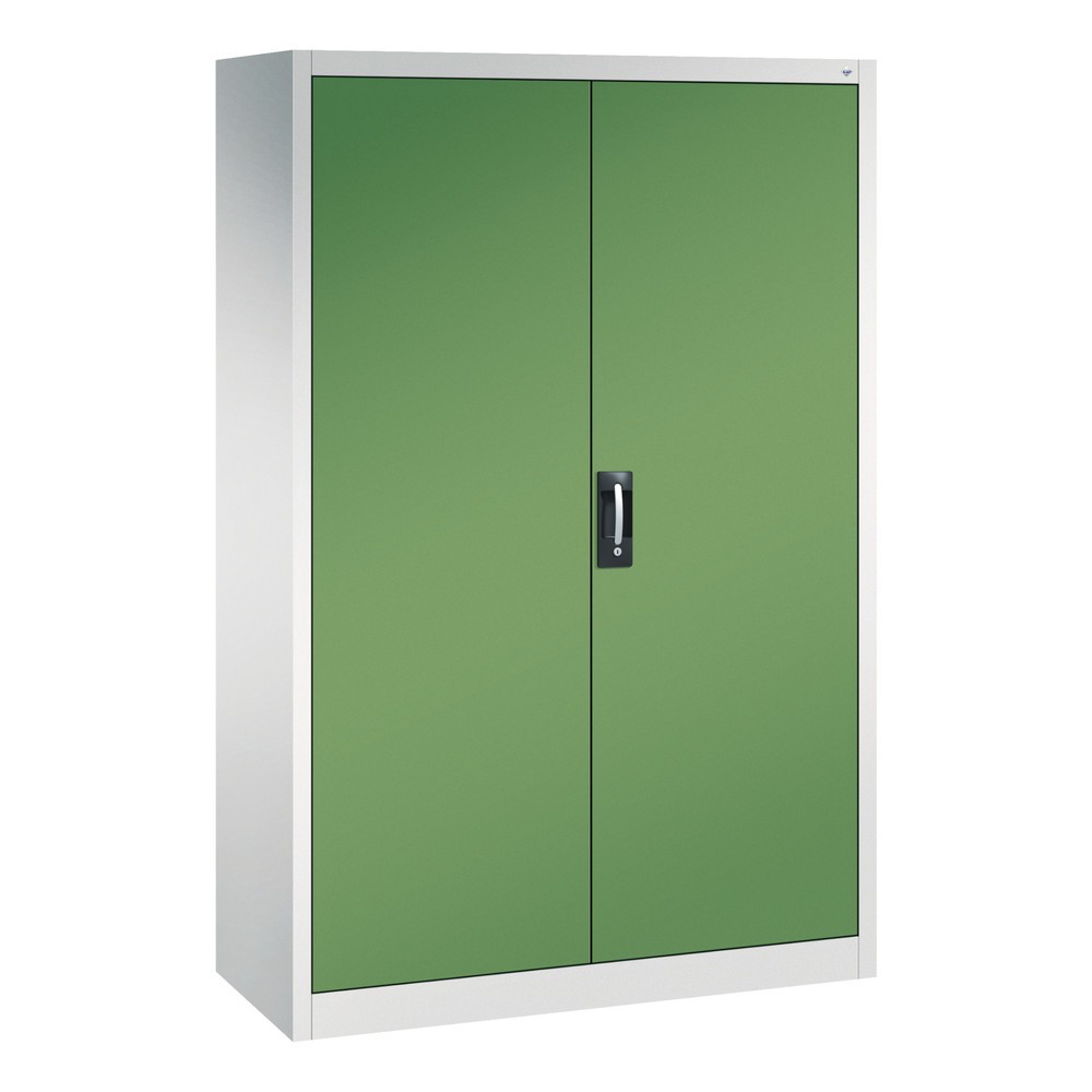 Armoire à outils C+P, tiroirs 4 x 86 + 2 x 174 mm, 6 tablettes, largeur 1 200 mm, gris clair, vert réséda