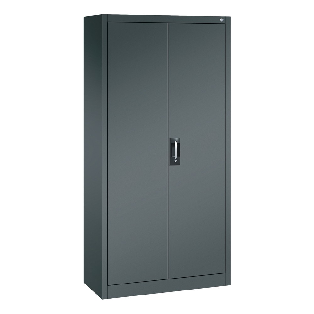 Armoire à portes battantes avec 21 compartiments, H x l x P 1 950 x 930 x 400 mm, gris anthracite, gris anthracite