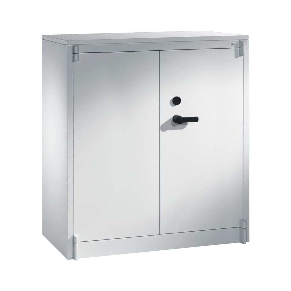 Armoire à portes battantes de sécurité C+P, 3 niveaux, H x l x P 1 226 x 1 200 x 500 mm, gris clair/gris clair, Gris clair