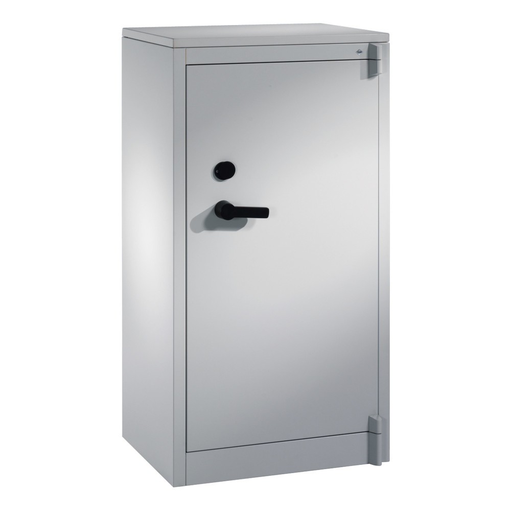 Armoire à portes battantes de sécurité C+P, 3 niveaux, H x l x P 1 226 x 650 x 500 mm, gris clair/gris clair, Gris clair