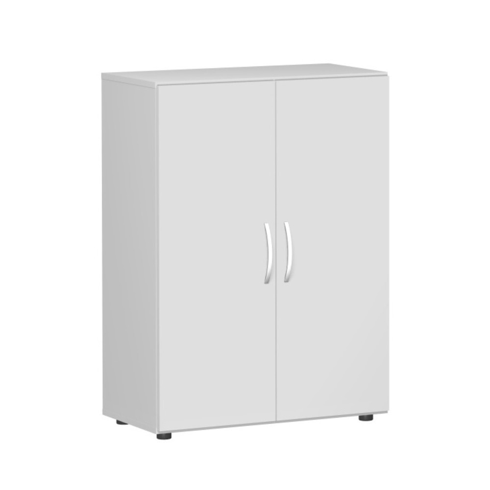 Produktabbildung: Armoire à portes battantes Lissabon, 3 hauteurs de classeurs, gris clair