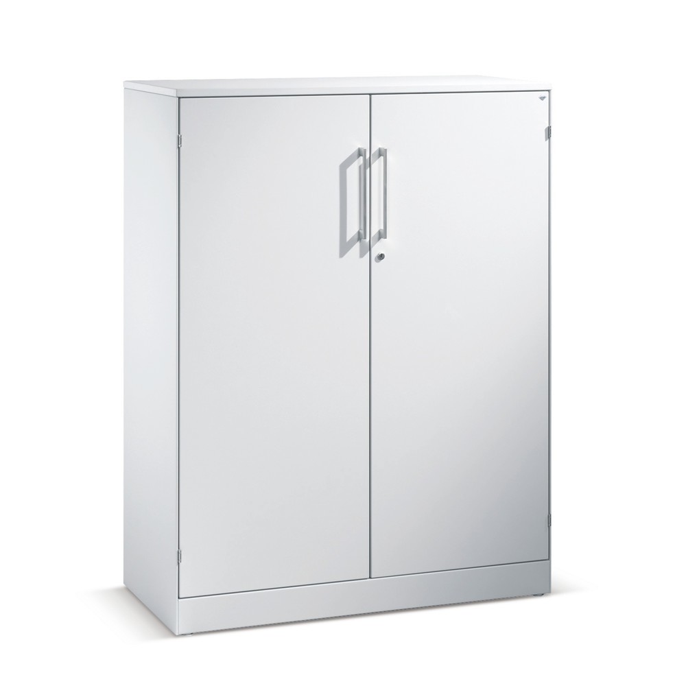 Armoire à portes coulissantes C+P Asisto, 3 hauteurs de classeur, largeur 1 000 mm, gris clair, gris clair