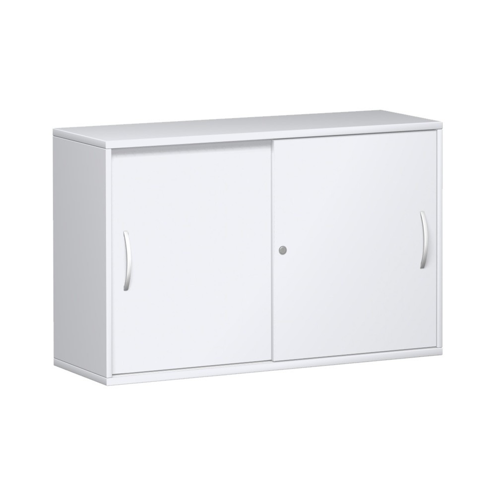 Armoire à portes coulissantes Profi, 2 hauteurs de classeurs, largeur 1 200 mm, blanc