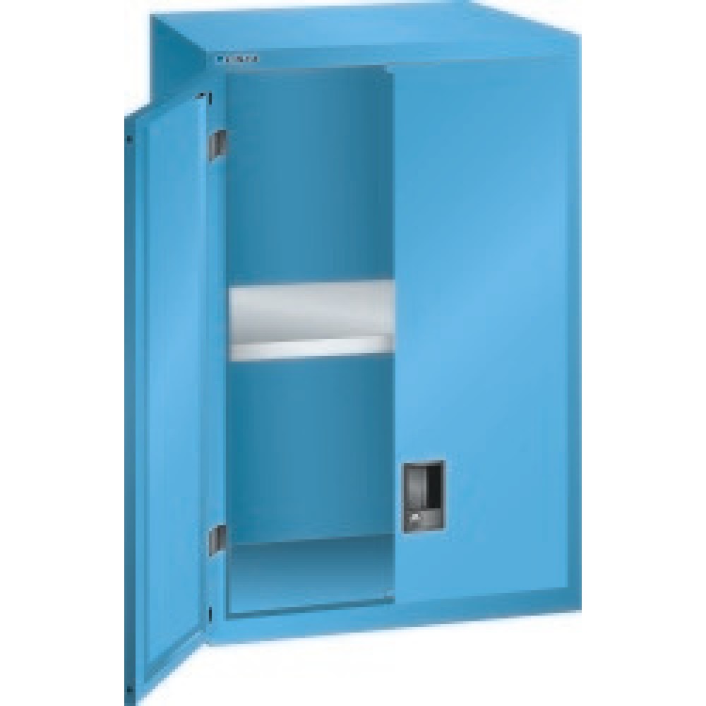 Armoire à poser à portes battantes pour armoire à tiroirs LISTA, H x l x P 1 000 x 717 x 725 mm, bleu clair