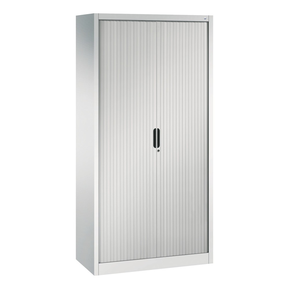 Armoire à volet roulant C+P, 5 hauteurs de classeur, largeur 1 000 mm, gris clair