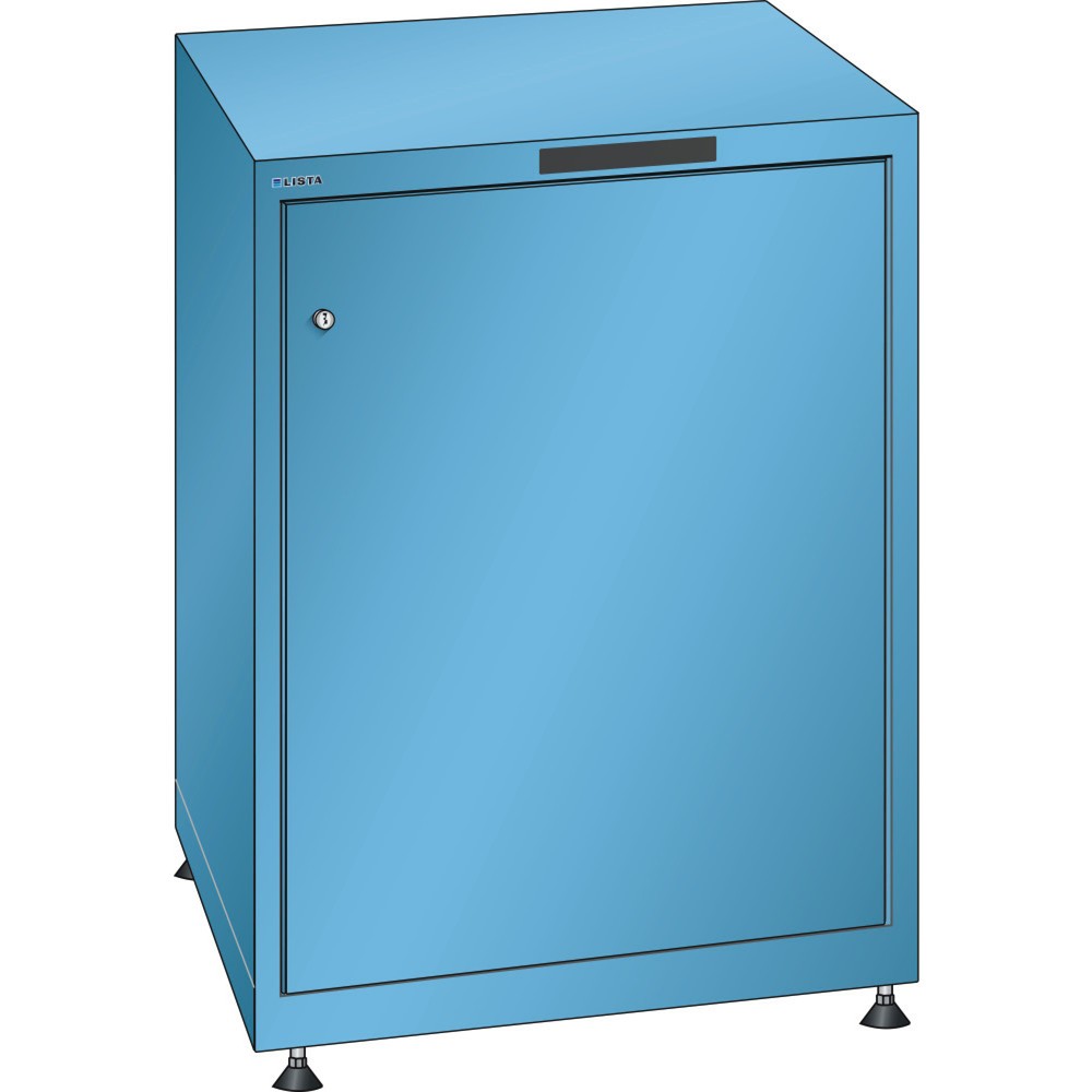 Armoire à portes battantes LISTA 27x36E, (lxPxH) 564x725x850 mm, portes montées à gauche, bleu clair