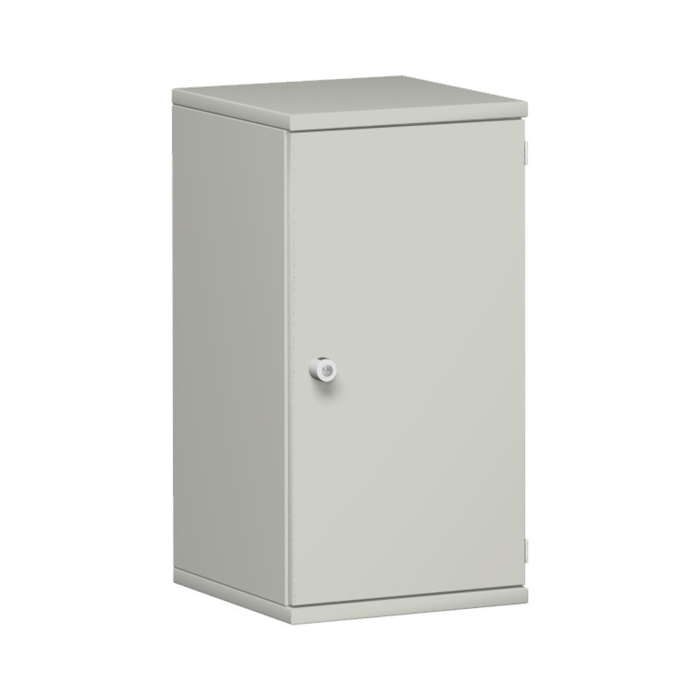 Armoire de bureau Profi, 2 hauteurs de classeur, largeur 400 mm, porte à droite, gris clair