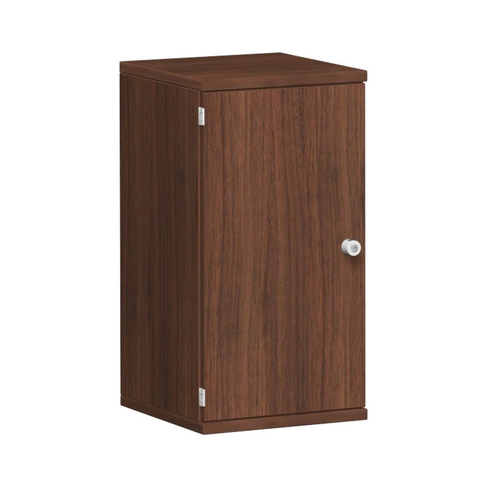 Armoire de bureau Profi, 2 hauteurs de classeurs, largeur 400 mm, porte à gauche, noyer