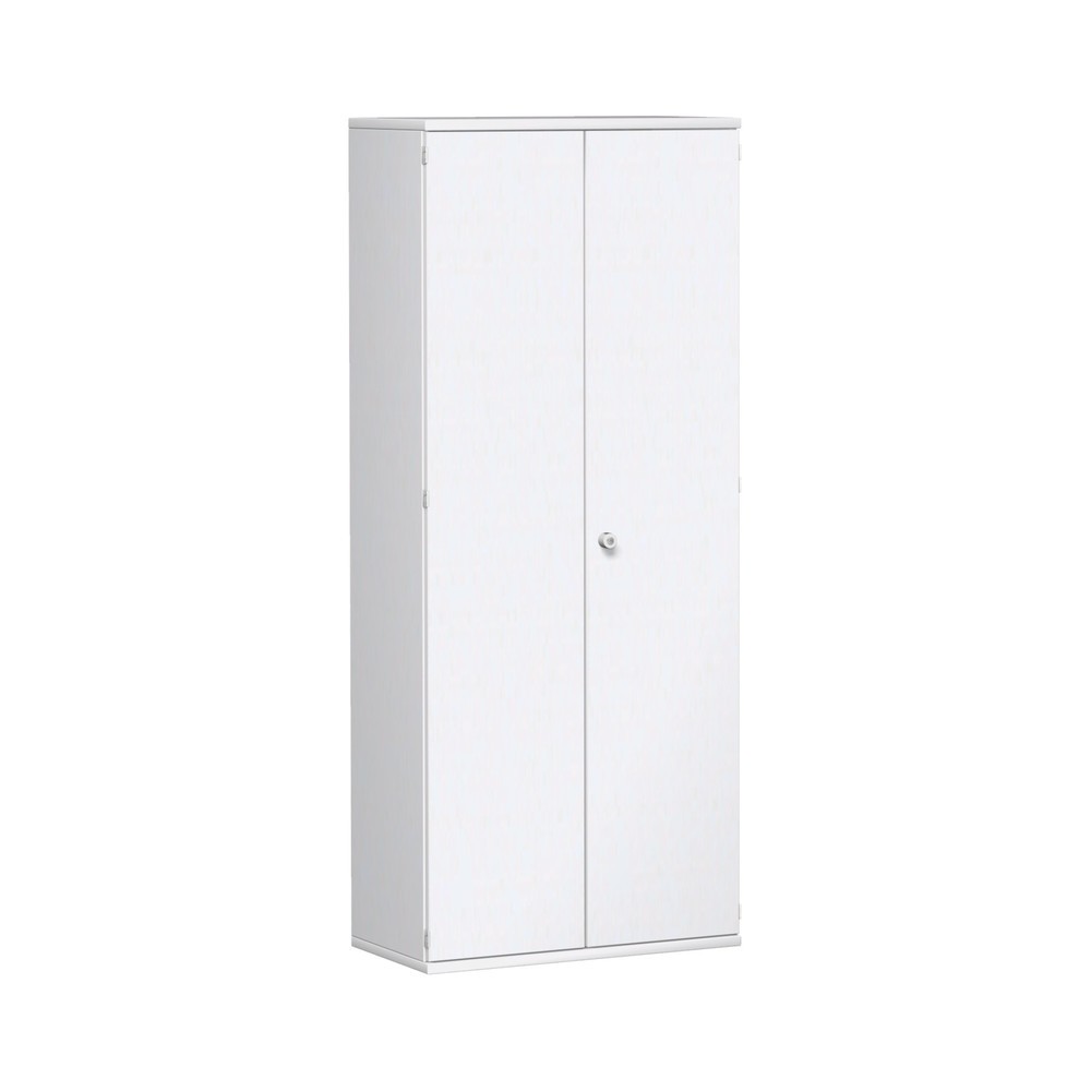 Armoire de bureau Profi, 5 hauteurs de classeurs, largeur 800 mm, porte battante, blanc