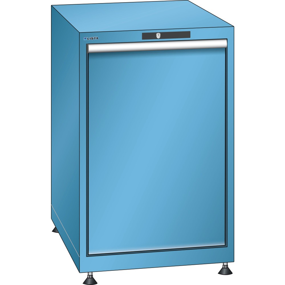 Armoire de gestion des déchets LISTA, (PxH) 725x850 mm, largeur 411 mm, bleu clair