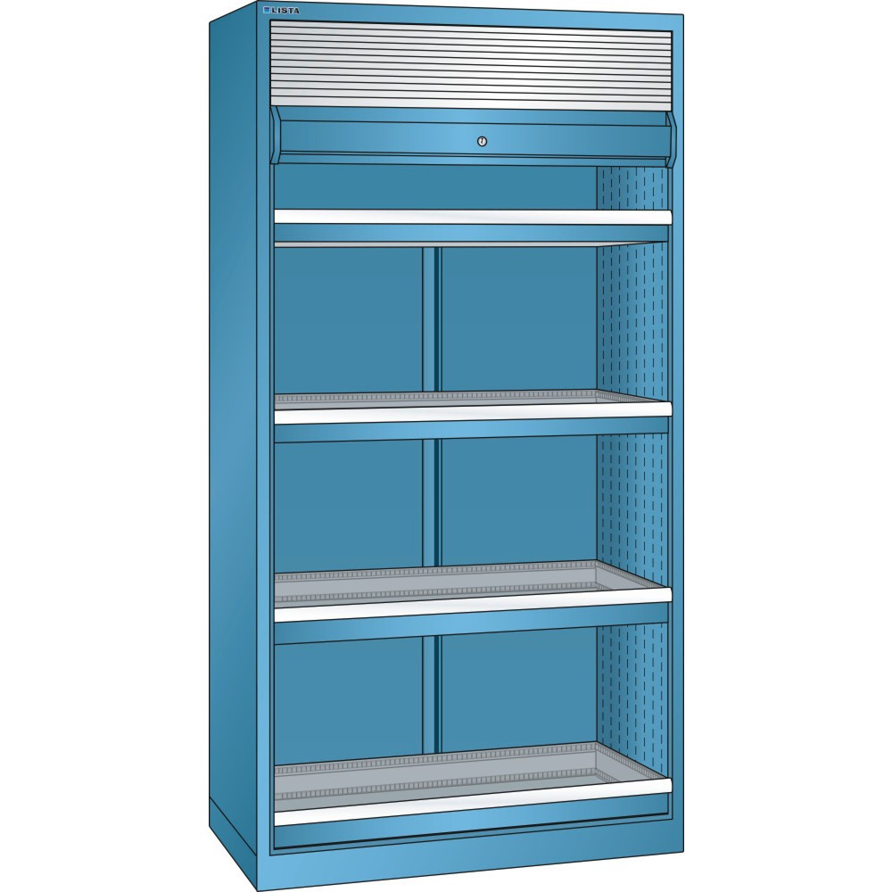 Armoire NC LISTA 54x27E, (lxPxH) 1 038x691x1 950 mm, sans porte-outils, bleu clair