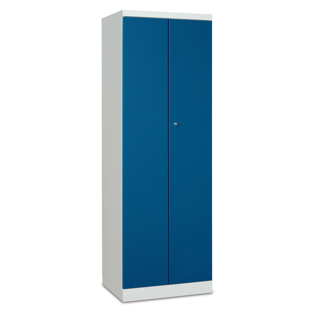 Armoire-penderie PAVOY avec portes battantes, H x l x P 1 800 x 600 x 500, fermeture centralisée, gris anthracite, gris clair