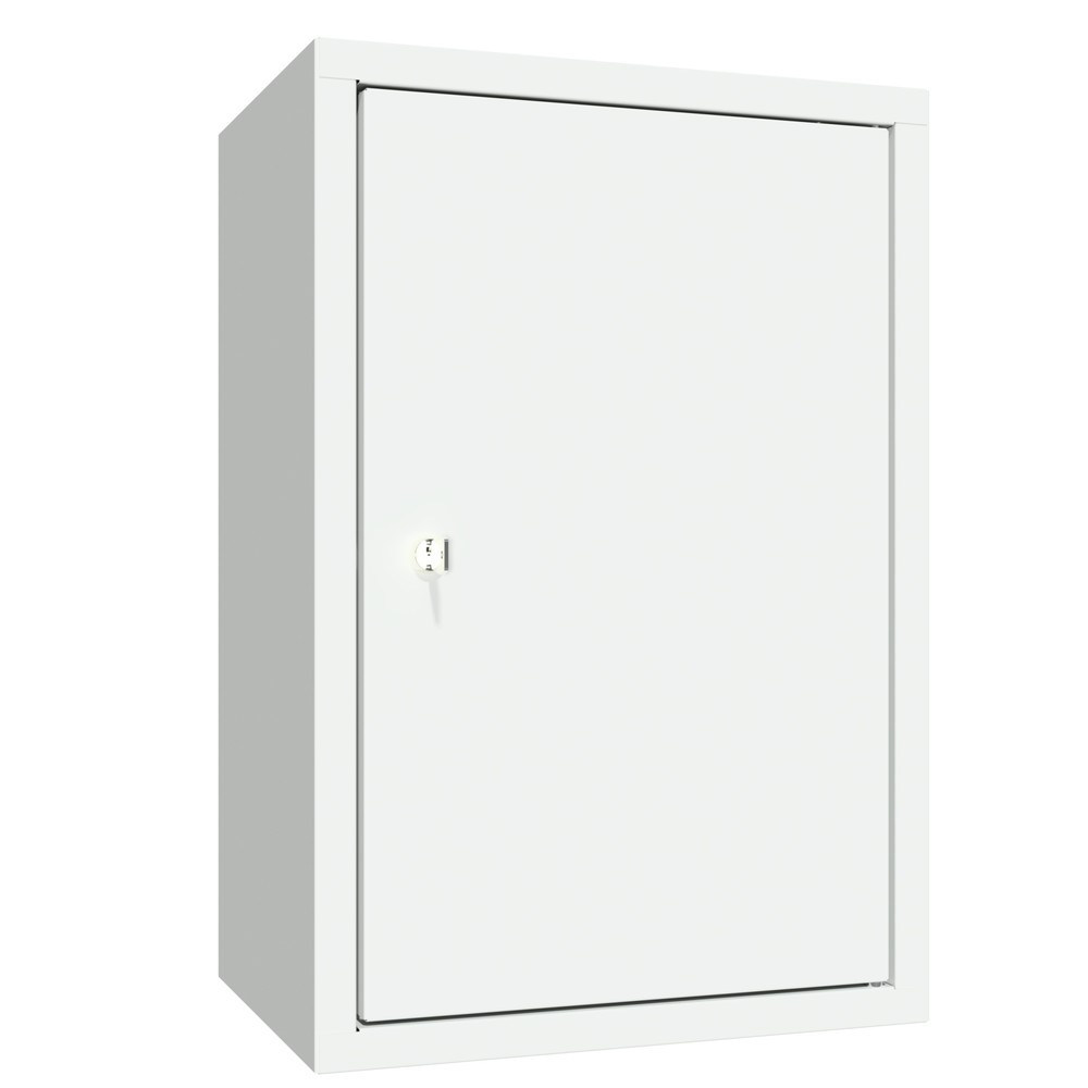 Armoire suspendue PAVOY, H x l x P 600 x 400 x 300 mm, paroi arrière perforée, gris clair, gris clair