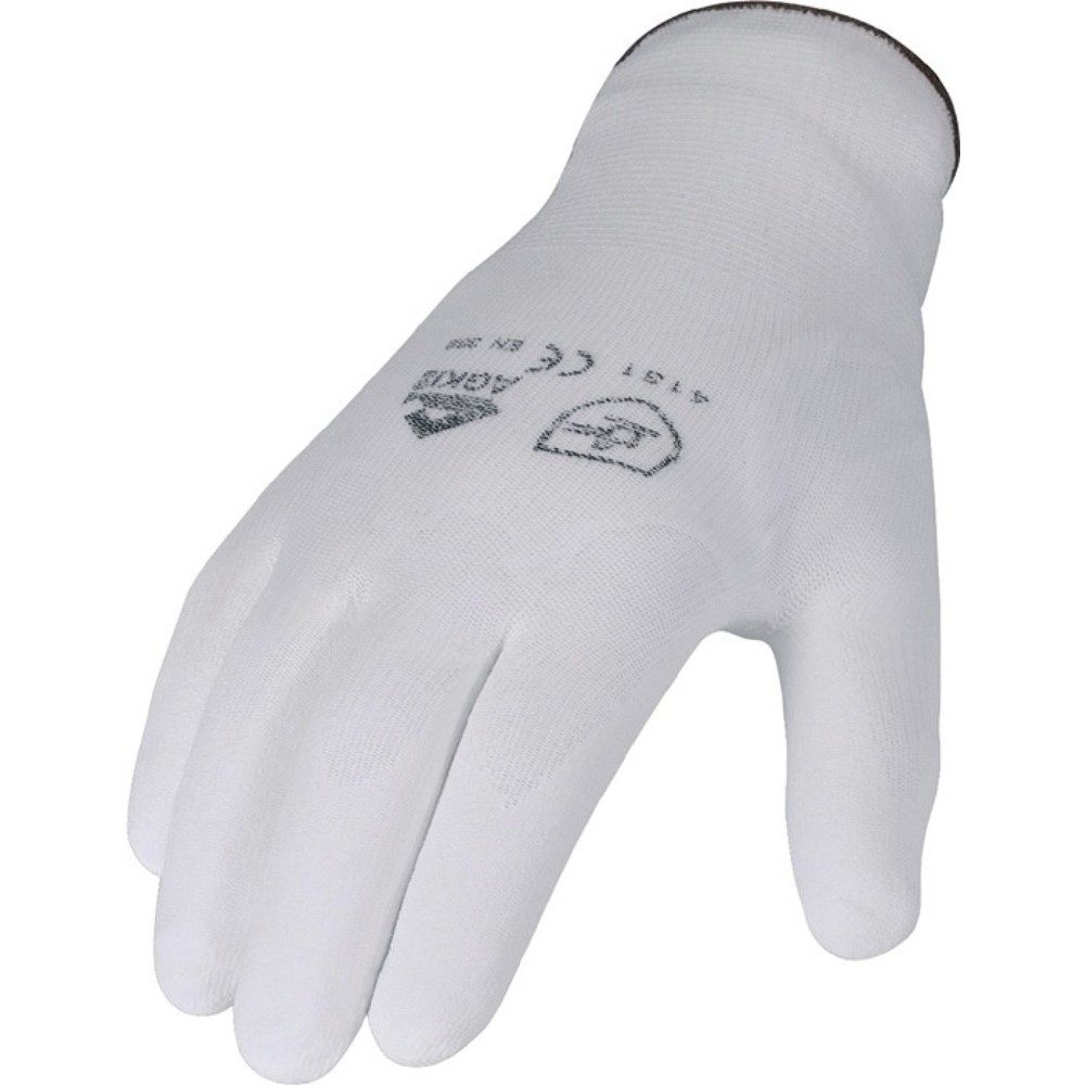 ASATEX Handschuhe Gr.8 weiss EN 388 PSA II