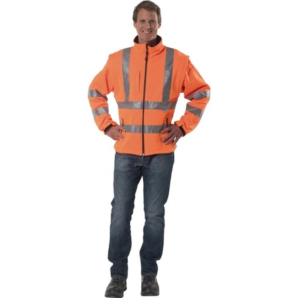 PREVENT Warnschutz-Softshelljacke Gr.L orange