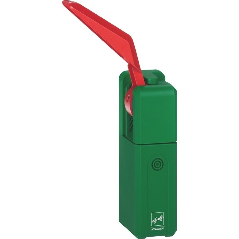 ASSA ABLOY Alarme de sortie 7411-10, peint en vert, préparé pour demi-cylindre mm, base