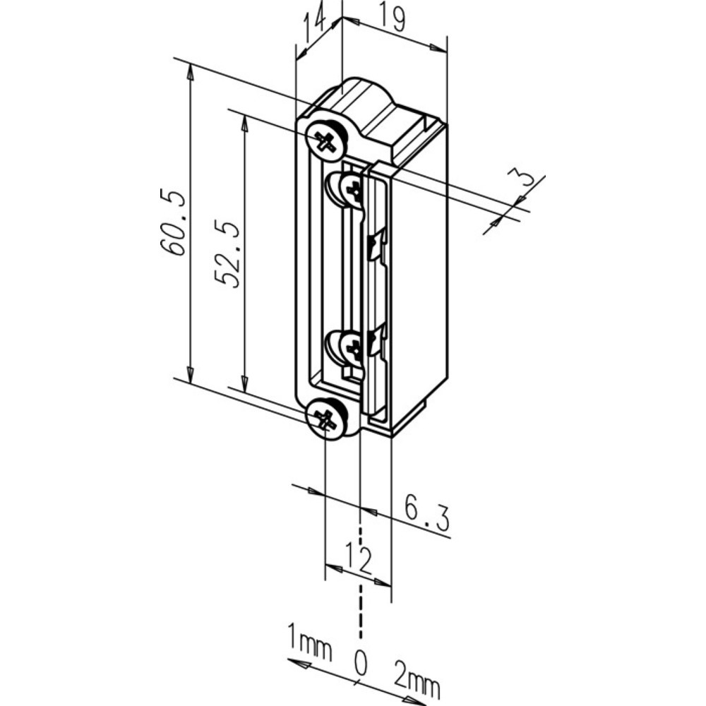 ASSA ABLOY Türöffneraustauschstück 1418-13 ProFix 2, Dauerentriegelung nein, universal, DIN links / rechts