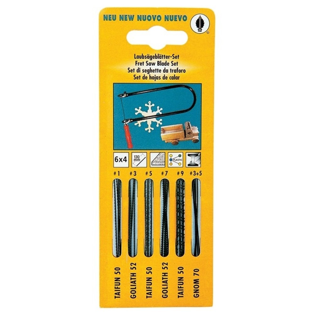 Assortiment lames de scie à chantourner 24 pcs. adapté à montures de scie à main